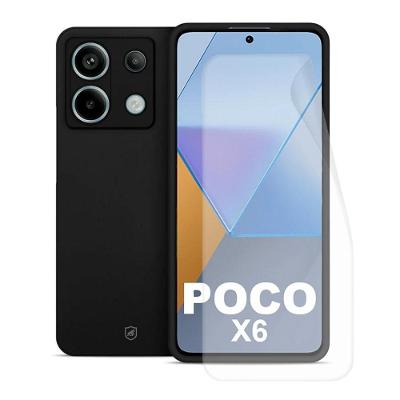 Kit Capa case capinha Silicon Veloz e Película Hydrogel HD para Xiaomi Poco X6 5G - Gshield