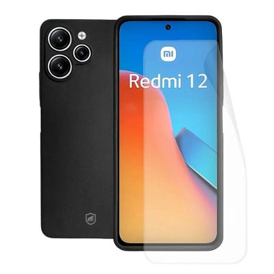 Kit Capa case capinha Silicon Veloz e Película Hydrogel HD para Xiaomi Redmi 12 - Gshield