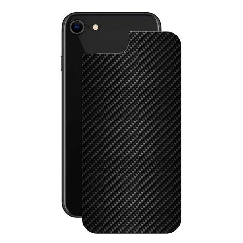 Película iPhone7/8/SE2/SE3-TraseiraFibraCarbonoPreta-Gshield