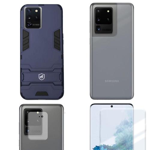 Película Nano Gel + Câmera + Nano Traseira + Capa case capinha Armor Para Samsung Galaxy S20 Ultra - Gshield