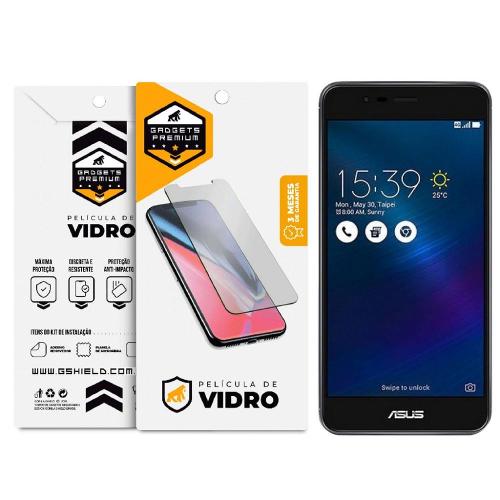 Películas para Asus Zenfone 3 Max 5.2 : Vidro Dupla + Traseira Fibra de Carbono - Gshield