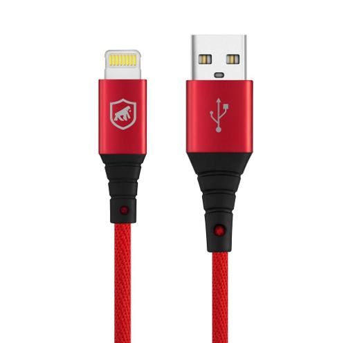 Cabo Tech Proof Vermelho ( iPhone / iPad ) Lightning 1,2m (MFI Homologado) - Gshield