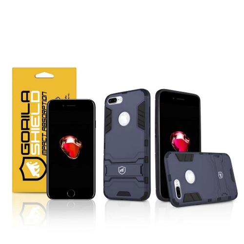 Kit Capa case capinha Armor e Película Vidro Dupla para Iphone 7 Plus - Gorila Shield