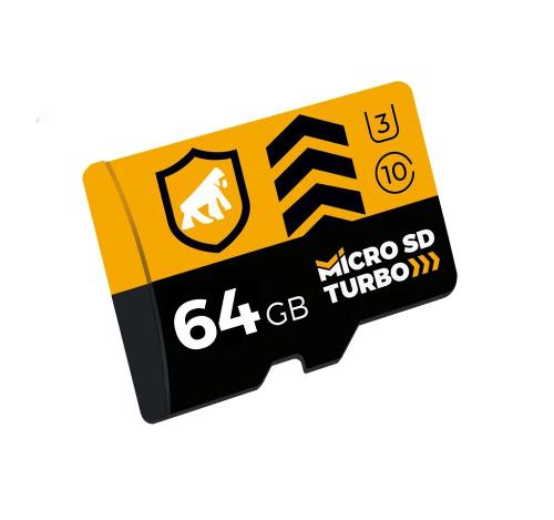 Cartão de Memória Turbo 64GB U3 + Adaptador Pendrive Nano Slim + Adaptador SD - Gorila Shield