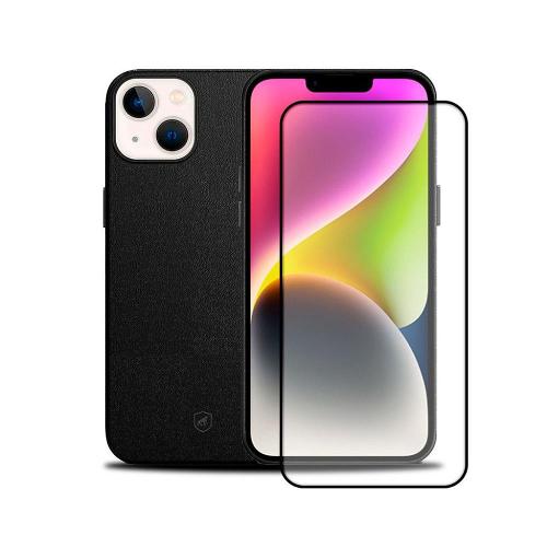 Kit Capa case capinha Couro Dual Preta e Pelicula Coverage 5D Pro Preta para iPhone 11 - Gshield