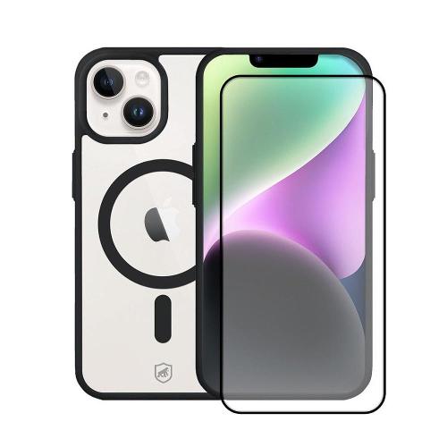 Kit Capa case capinha Magsafe Preta e Pelicula Coverage 5D Pro Preta para iPhone 12 Pro Max - Gshield
