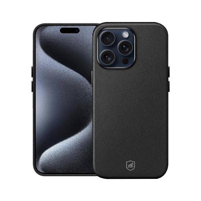 Capa case capinha para iPhone 15 Pro Max - Couro Dual Magsafe - Preta - Gshield