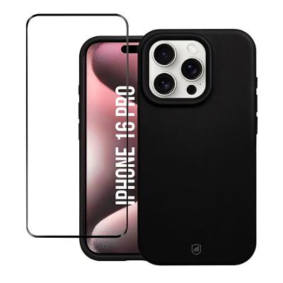 Kit Capa case capinha Silicon Premium e Película Defender Glass para iPhone 16 Pro - Gshield