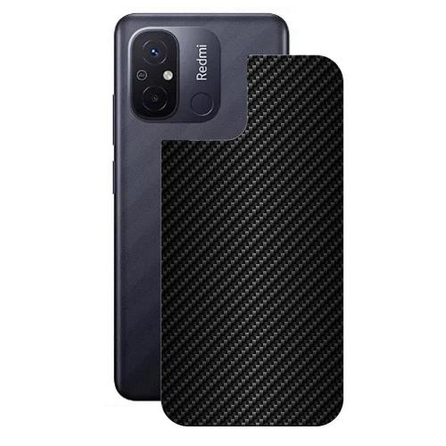Película para Redmi 12C-Traseira Fibra Carbono Preta-Gshield