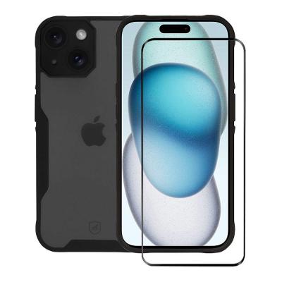 Kit Capa case capinha Dual Shock Sense e Pelicula Ultra Glass para iPhone 15 - Gshield