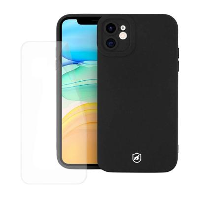 Kit Capa case capinha Silicon Cloud Preta e Pelicula Hydrogel HD para iPhone 11 - Gshield