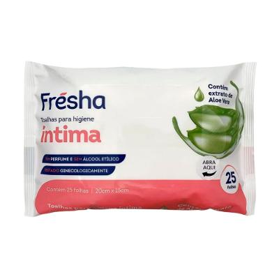 Lenço Umedecido Frésha Higiene Íntima 25 Unidades