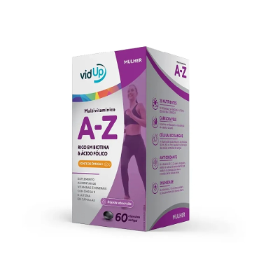 Vidup Multivitamínico A-Z Mulher 60 Cápsulas