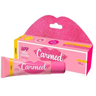 Hidratante Labial Carmed BFF Rosa Glitter Efeito Gloss 10g