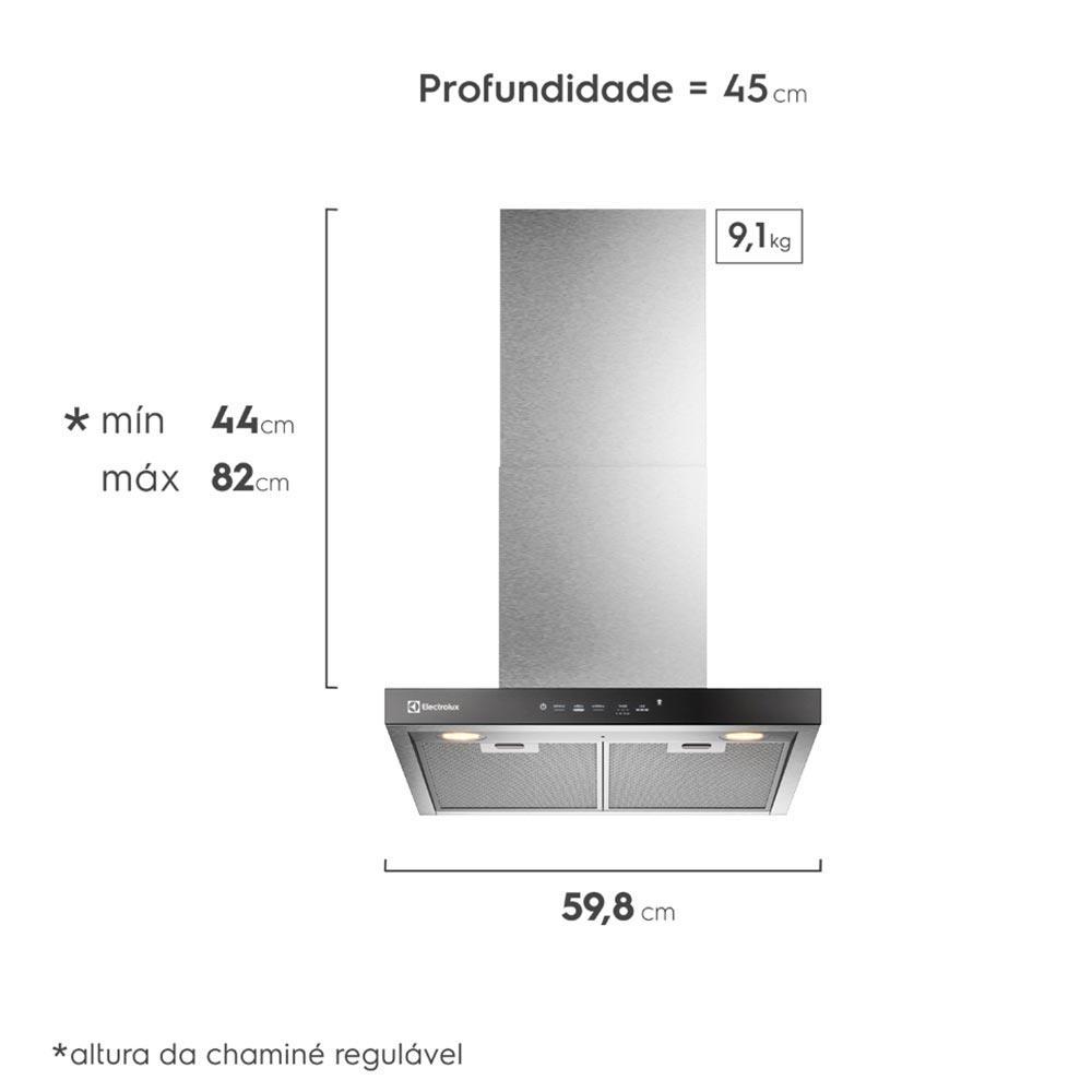 Coifa de Parede Electrolux Experience Hob2Hood 60cm Inox- CE6TF - 2