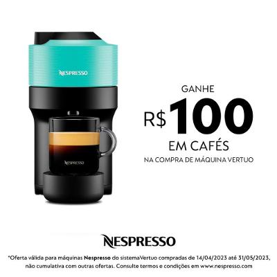 Cafeteira Nespresso Vertuo POP Verde Acqua para Café Espresso Manual - GCV2BR