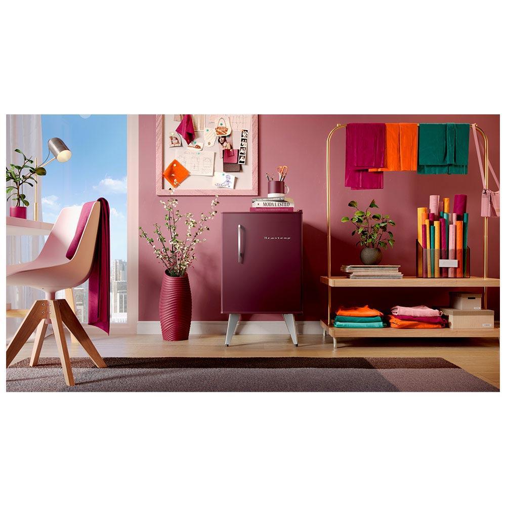 Frigobar Brastemp Retrô 76 Litros Marsala Wine - BRA08HG - 2