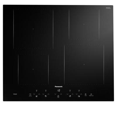 Cooktop por Indução Panasonic Vitrocerâmico com 04 Bocas, 09 Níveis de Potência, Painel Touch, Preto - KY-W648CLRPK