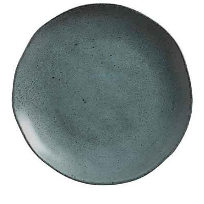 Pratos Rasos com 06 Peças em Stoneware Orgânico Petroleum Azul - Porto Brasil Cerâmica