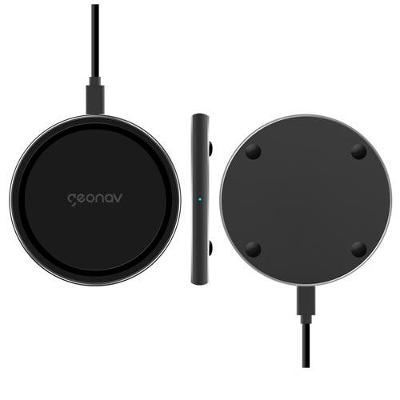 Carregador por Indução Compatível com Smartphones Padrão Qi Cinza Escuro - Geonav - QI10WG
