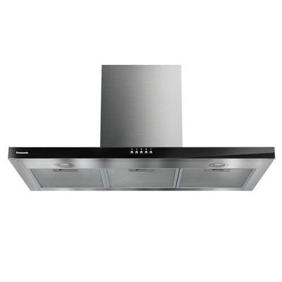Coifa de Parede Panasonic 90 cm com 03 Velocidades, Design Premium Integrado Aço Inox + Black Glass - FV-9HSDB2