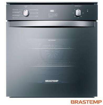 Forno de Embutir Elétrico Brastemp 84 Litros Inox Espelhado com Convecção e Timer Touch