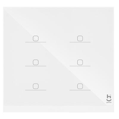 Interruptor Inteligente 6 Teclas Conexão Zigbee Compatível com Assistente de voz, IOS e Android Branco - Geonav