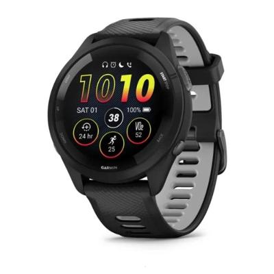 Relógio Garmin Forerunner 265 Music Preto EU/PAC com Monitor Cardíaco de Pulso e GPS 46mm