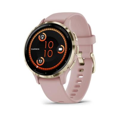 Monitor Cardíaco de Pulso com GPS Garmin Venu 3S  Rosa c/ dourado WW 41mm