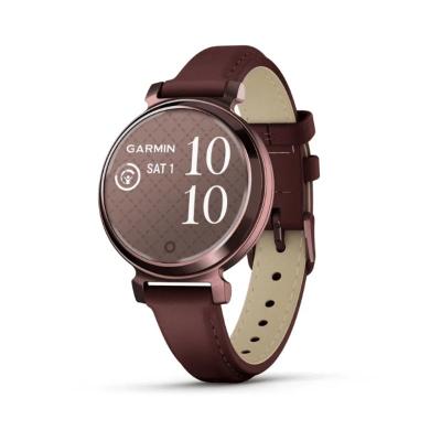 Monitor de Atividades Garmin Lily 2 (2024)  Bronze Pulseira Amora de Couro