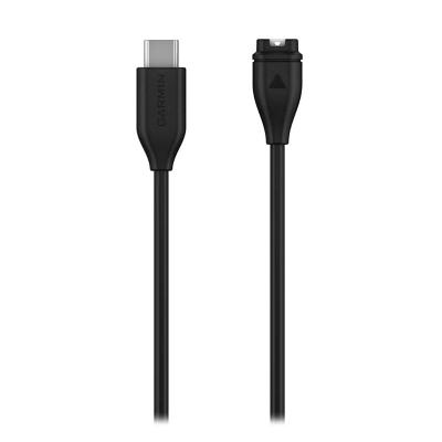 Cabo p/ Carregamento Garmin USB Fenix 7/6/5/FR 55/45/Swim 2/Instinct 2/Venu 2 Plus/2 SQ Tipo C Preto