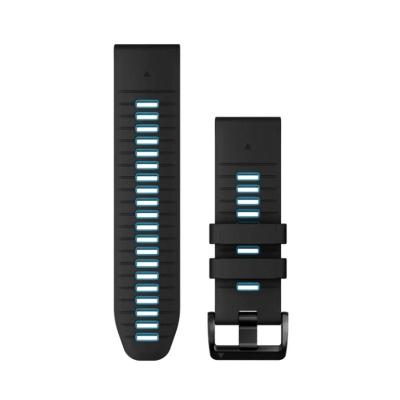 Smartwatch Pulseira Garmin QuickFit 26 Fenix 6X/EpixPro51mm/Enduro/ Instinct 2X  Preto c/ Azul Silicone