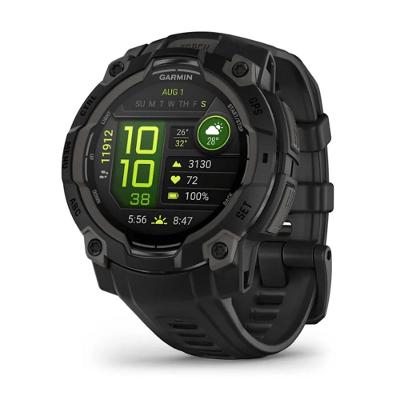 Smartwatch Relógio Garmin Instinct 3 com Monitor Cardíaco de Pulso e GPS 45 mm Amoled, Neo Tropical com pulseira de silicone Neo Tropical