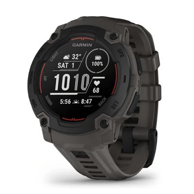 Smartwatch Relógio Garmin Instinct E com Monitor Cardíaco de Pulso e GPS 45 mm Preto com pulseira de silicone Grafite