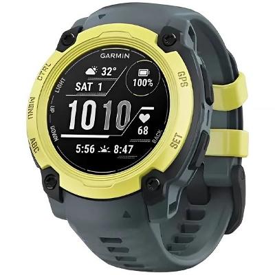 Smartwatch Relógio Garmin Instinct E com Monitor Cardíaco de Pulso e GPS 40 mm Verde com pulseira de silicone Cinza Crepúsculo