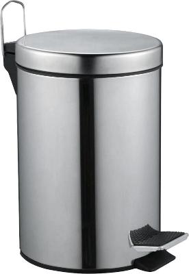 Lixeira Redonda 5 Litros Inox Cinza Vonder