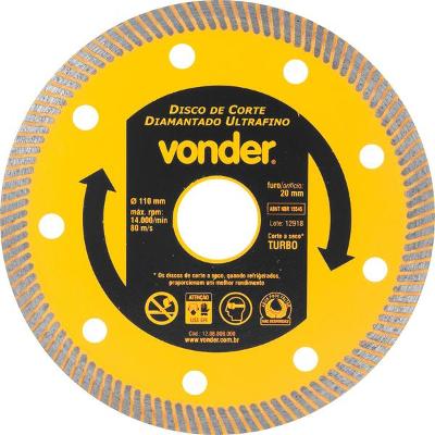 Disco de Corte Diam. 110mm p/ Porcelanato UltraFino Vonder