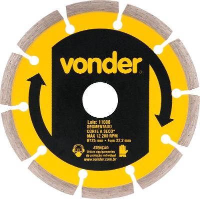Disco Diamantado 125mm Segmentado Furo 22mm V3 - Vonder