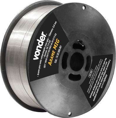 Arame mig 0,8mm 1kg sem gás para mm150 Vonder