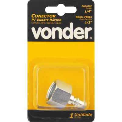 Conector Femea Rosca 1/4x1/2" com 1 peça  - Vonder
