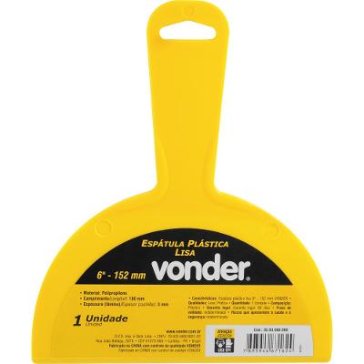 Espátula Plástica Lisa 6'' 152 mm Vonder