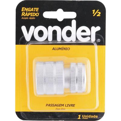 Engate Rápido Jardim 1/2 Alumínio Passagem Livre Vonder