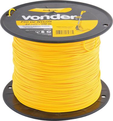 Fio Nylon 2,4mmx500m Redondo Roçadeiras E Aparadores Vonder