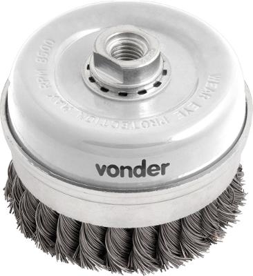 Escova Copo Torcida 4 Rosca M14 Polido 8500rpm Vonder