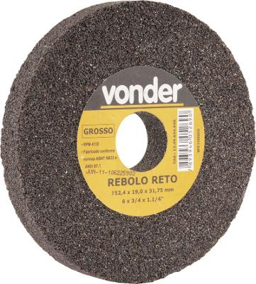Rebolo Reto 152,4x19,0x31,8 24/36 Grosso Marrom Vonder