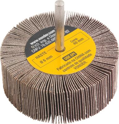 Roda de Lixa 80mmX30mm c/ Haste G220 Vonder