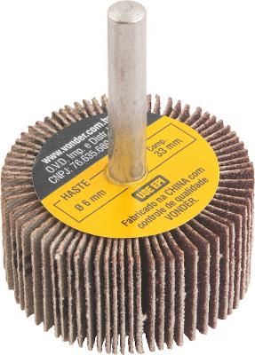 Roda de Lixa 40mmX20mm c/ Haste G120 Vonder