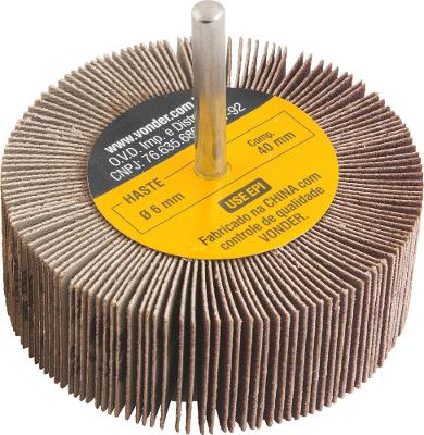 Roda de Lixa 80mmX30mm c/ Haste G120 Vonder