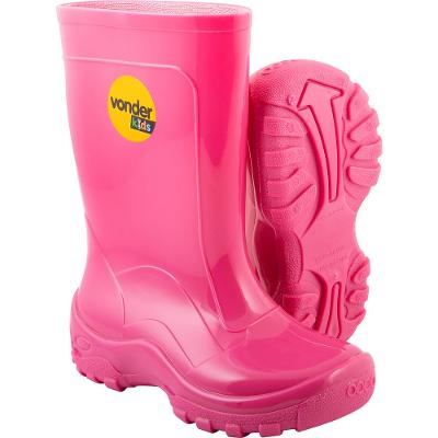 Bota Infantil Rosa PVC com Forro Tam. 20/21 Vonder
