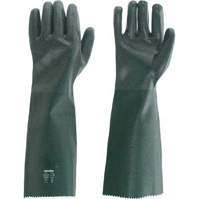Luva Pvc Palma Áspera Forro 46cm Pav0046 05 Pares Vonder